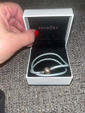 Pandora Charm Leather Double Wrap Bracelet
